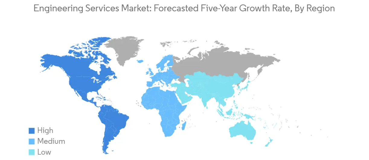 Market Analysis of Engineering Services Market: Forecasted Growth Rate by Region